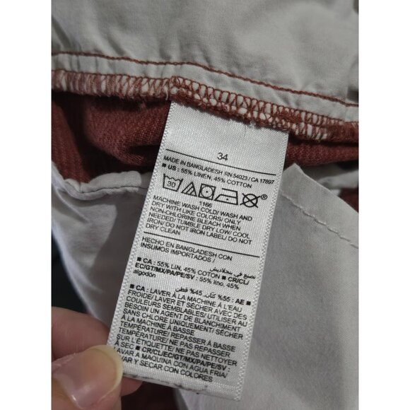 Old Navy Mens Linen Blend Slim Rotation Shorts Size 34 Breathable Summer Coastal - Picture 5 of 10